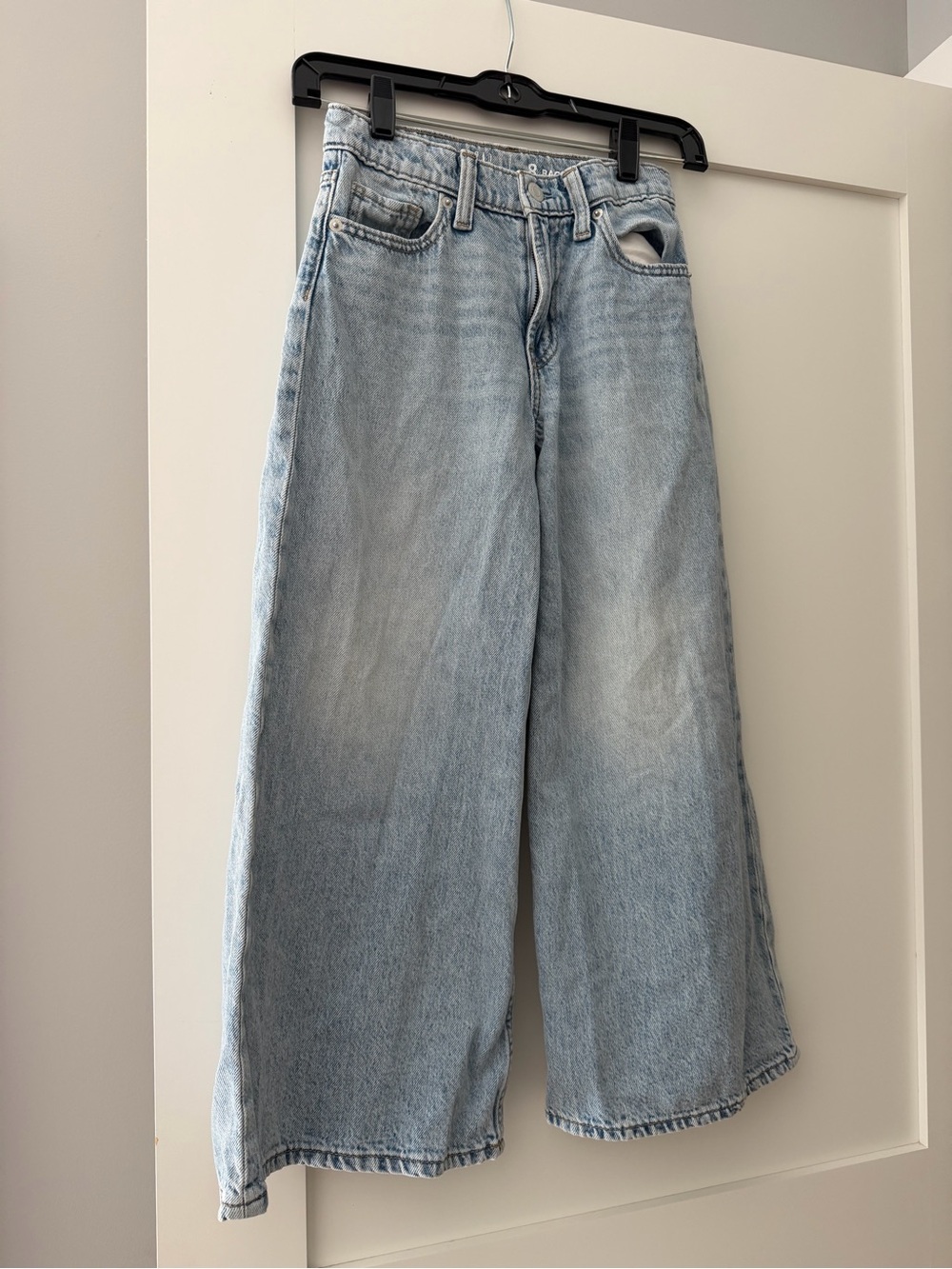 Girl’s Light Wash Wide Leg GAP Jeans